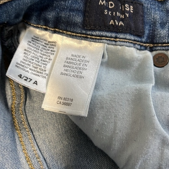 🌟 Lucky Brand Ava Skinny Jeans Women’s 4 / 27 Medium Wash Stretch - Picture 3 of 4